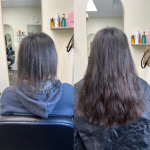 keratin bond fusion extensions by kristen siren stylist VA beach