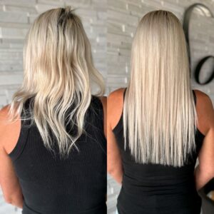 fusion hair extensions VA beach back